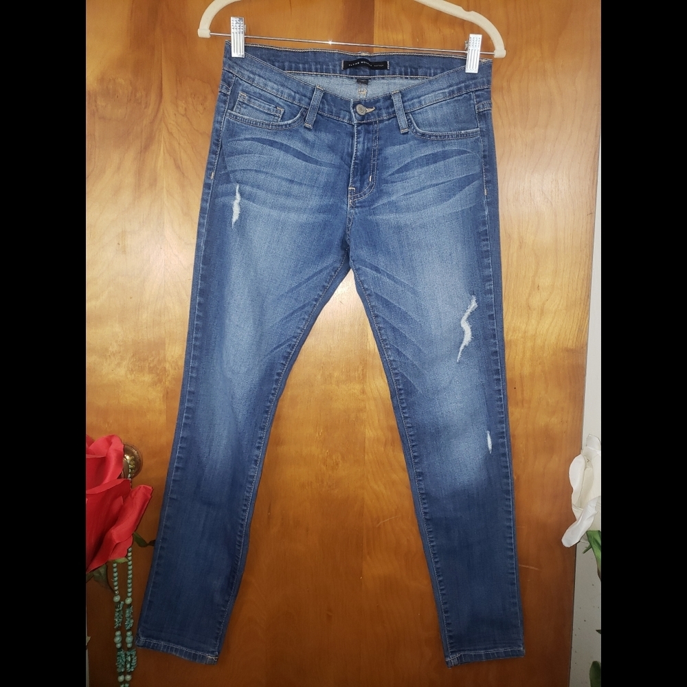 Flying Monkey Platinum Distressed Slim Boyfriend Jean